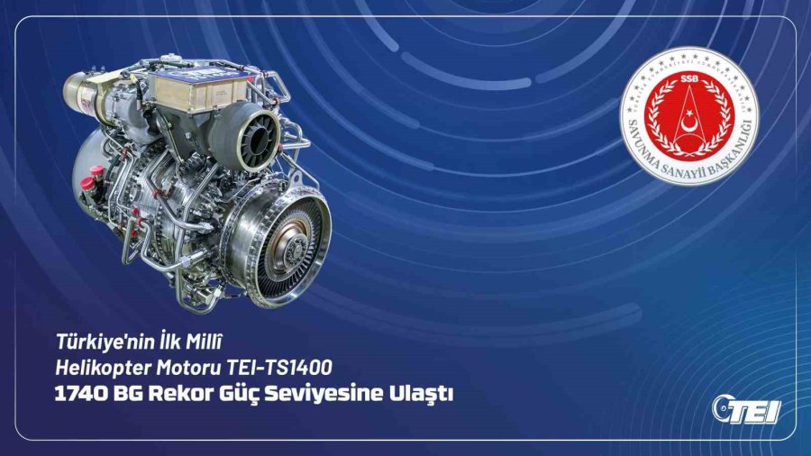 Teı-ts1400 Motoru 1740 Bg Rekor Güç Seviyesine Ulaştı