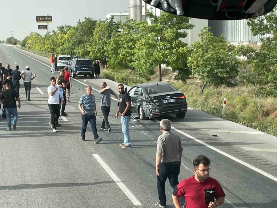 Konya’da İki Otomobil Çarpıştı: 1 Yaralı