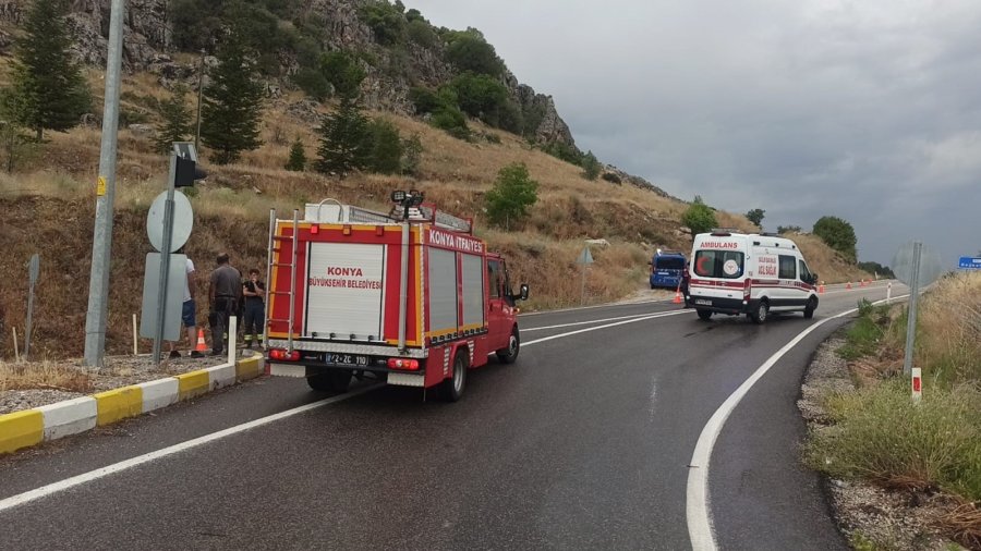 Konya’da Traktör Devrildi: 1 Yaralı