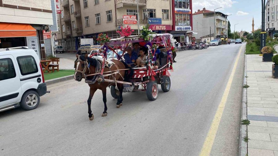 Nostaljik At Arabasıyla Düğün Ve Sünnetlerde Gezi Keyfi İlgi Görüyor