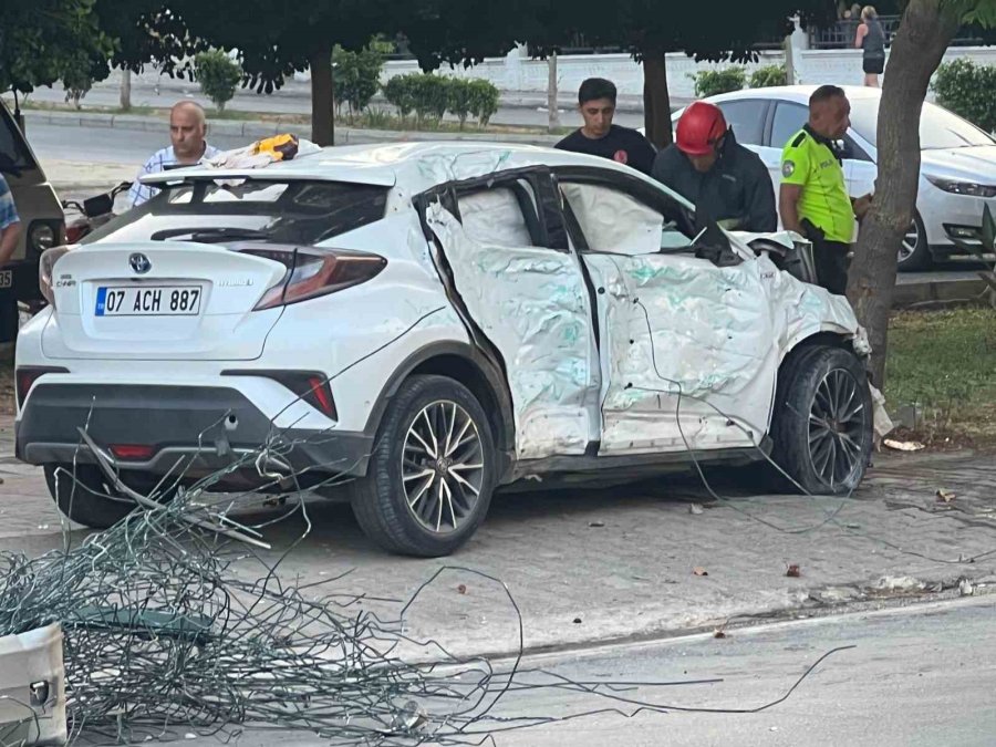 Feci Kazada Ölümden Döndü, Ambulans Yerine Polis Aracına Binmek Zorunda Kaldı