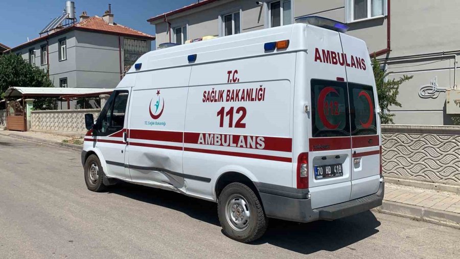 Karaman’da Vakaya Giden Ambulans Kaza Yaptı