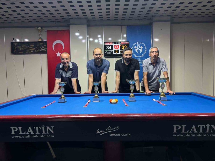 15 Temmuz 3 Bant Bilardo Turnuvası Sona Erdi