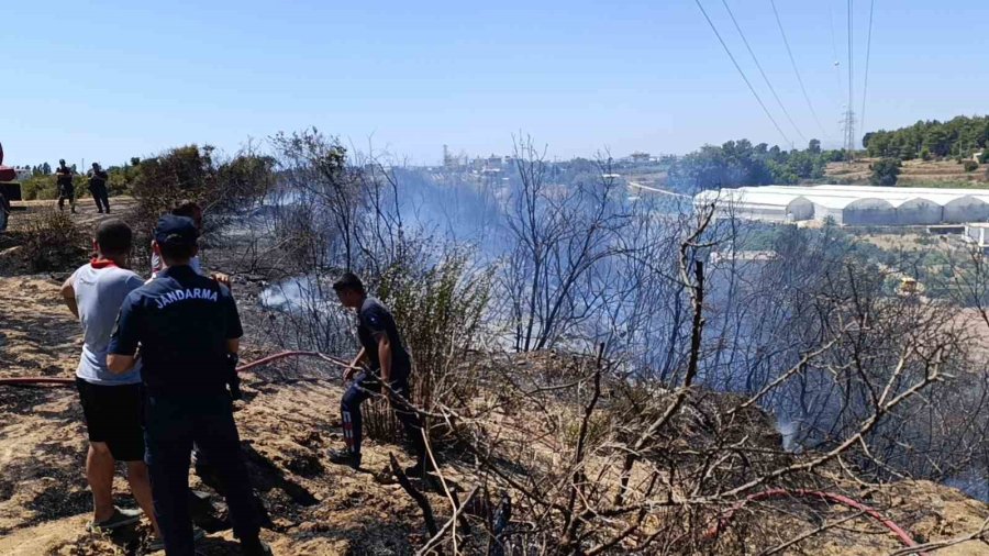 Anızlardan Makilik Alana Sıçrayan Yangın Yerleşim Yerlerine Ulaşmadan Söndürüldü