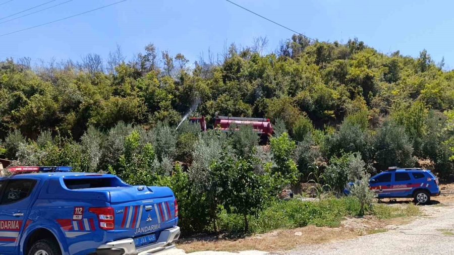 Anızlardan Makilik Alana Sıçrayan Yangın Yerleşim Yerlerine Ulaşmadan Söndürüldü