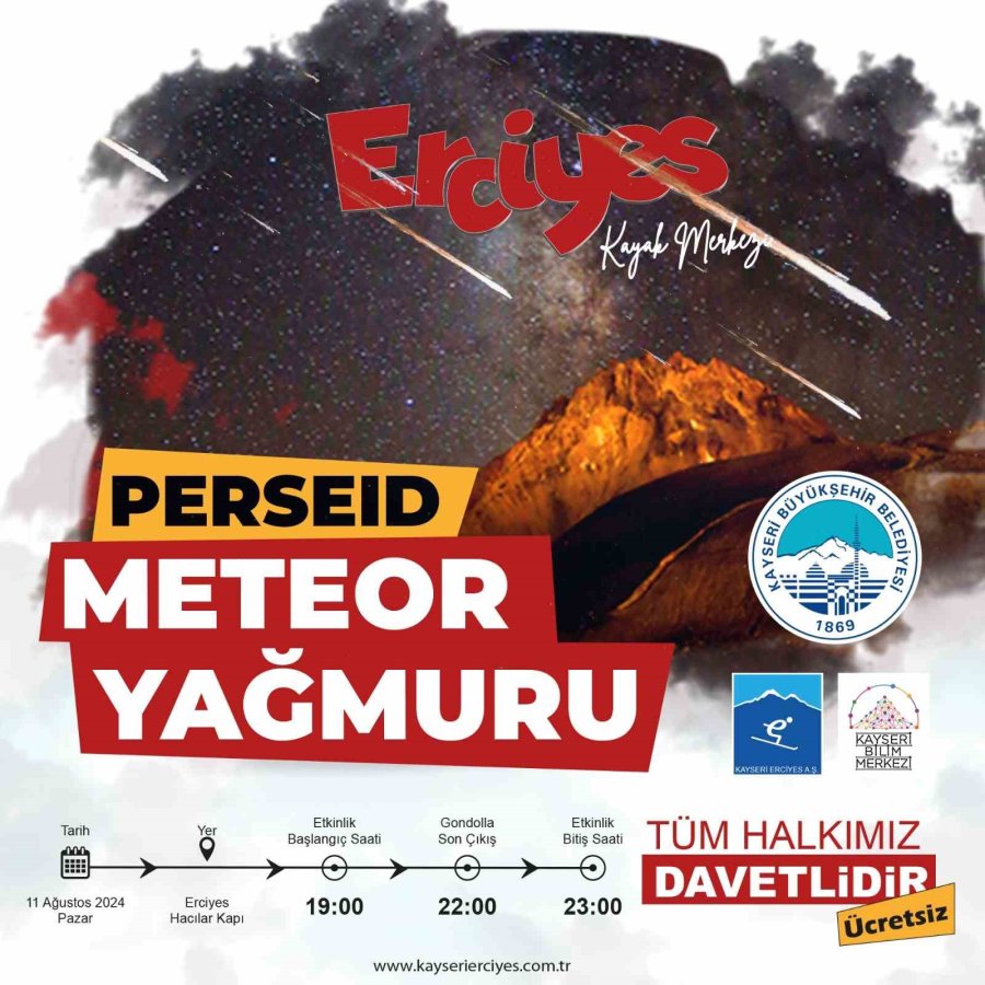 Meteor Yağmuru Kayseri’nin Zirvesi’nde İzlenecek