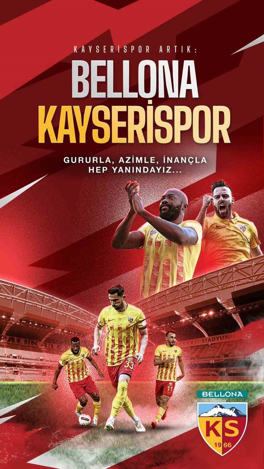 Bellona, Kayserispor’un İsim Sponsoru Oldu