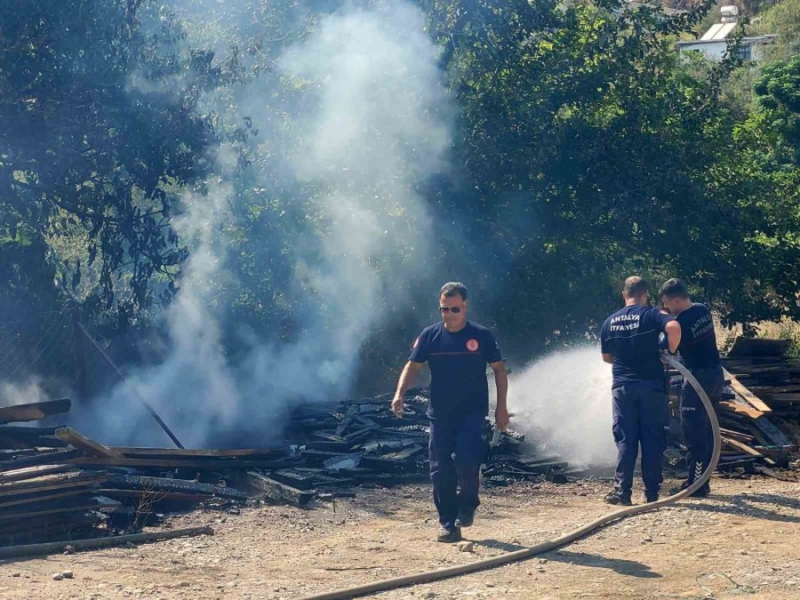 Gazipaşa’da Alev Alan Paletler Küle Döndü