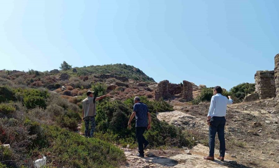 Kaymakamı Topsakaloğlu Arsinoe Antik Kentinde İncelemelerde Bulundu