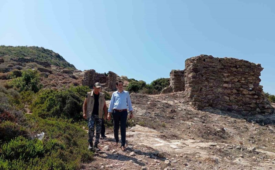 Kaymakamı Topsakaloğlu Arsinoe Antik Kentinde İncelemelerde Bulundu