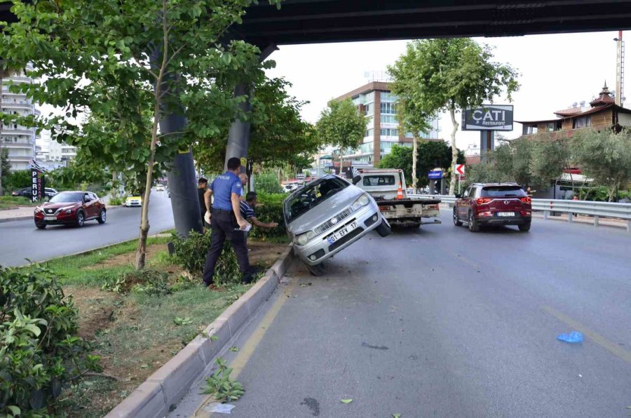 Takla Atan Otomobilin Sürücüsü Yaralandı