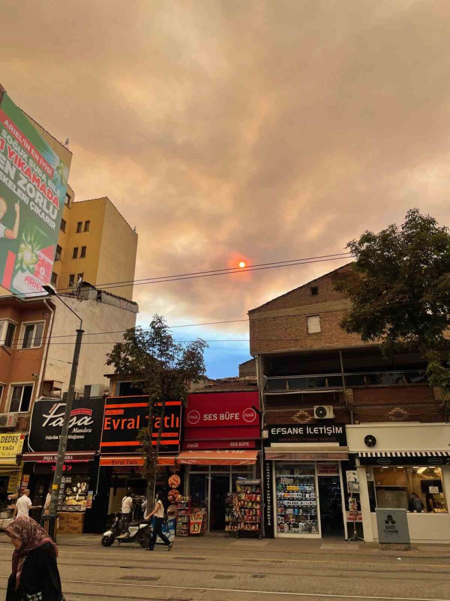 Bolu’daki Orman Yangınının Dumanı Eskişehir Semalarını Kapladı, Vatandaşlar Panik Yaşadı