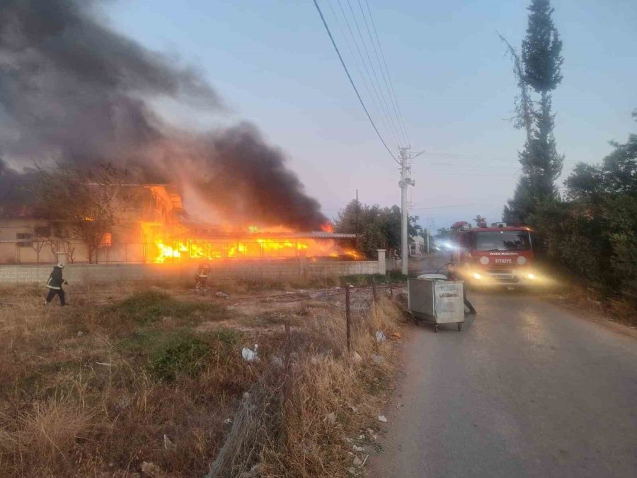 Antalya’da Koli Karton Fabrikasında Korkutan Yangın