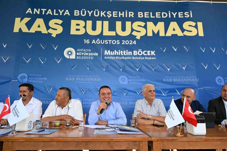 Antalya Büyükşehir Belediye Başkanı Böcek: "kaş’ın 50 Yıllık Su Sorununu Çözeceğiz"