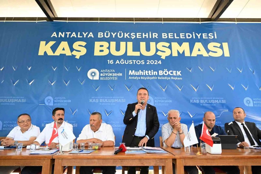 Antalya Büyükşehir Belediye Başkanı Böcek: "kaş’ın 50 Yıllık Su Sorununu Çözeceğiz"