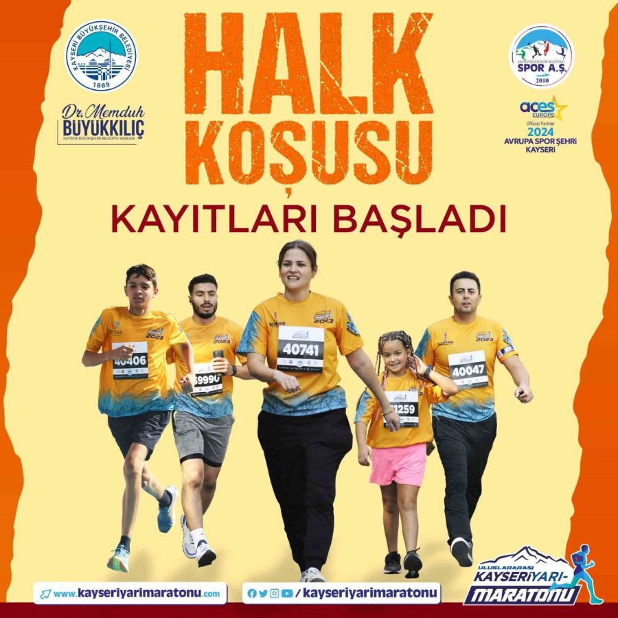 Uluslararası Kayseri Yarı Maratonu’nda ‘ücretsiz’ Halk Koşusu Kayıtları Başladı