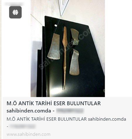 Tarihi Eserleri İnternette Satışa Çıkardılar