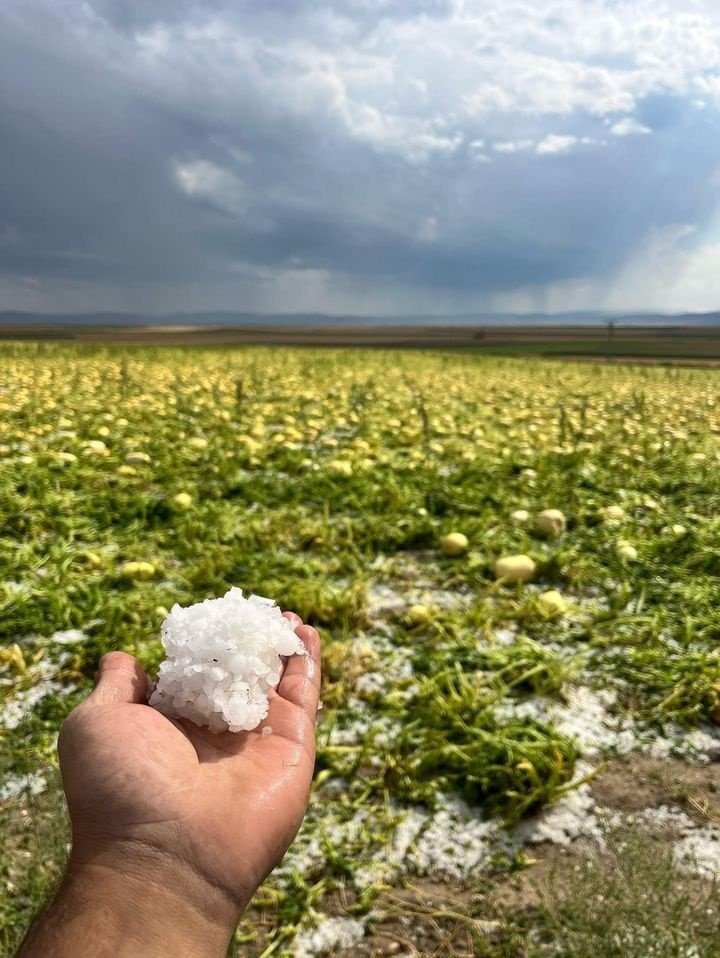 Çifteler ’de Sağanak Ve Dolu Yağışı Etkili Oldu