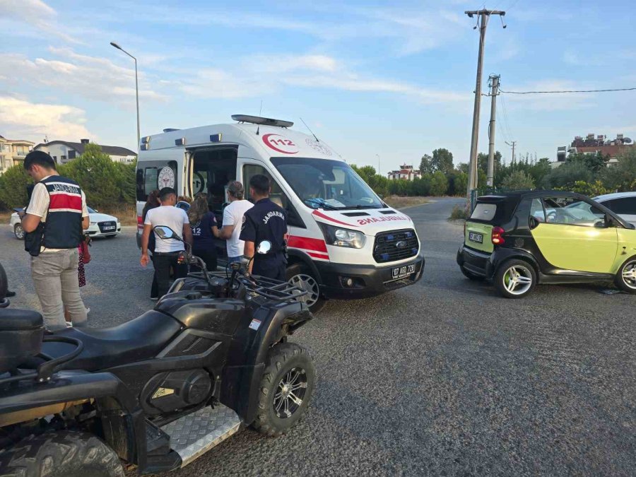 Manavgat’ta Atv İle Otomobil Çarpıştı: 1 Yaralı