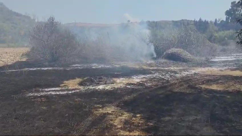 Sazlık Yangını Tarım Arazileri Ve Mezarlığa Ulaşmadan Söndürüldü