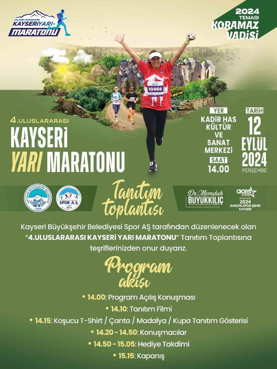 4’üncü Uluslararası Kayseri Yarı Maratonu Lansman İle Tanıtılacak