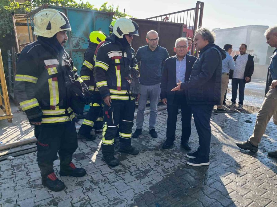 Başkan Büyükkılıç’tan Yangın Çıkan Fabrikada İnceleme