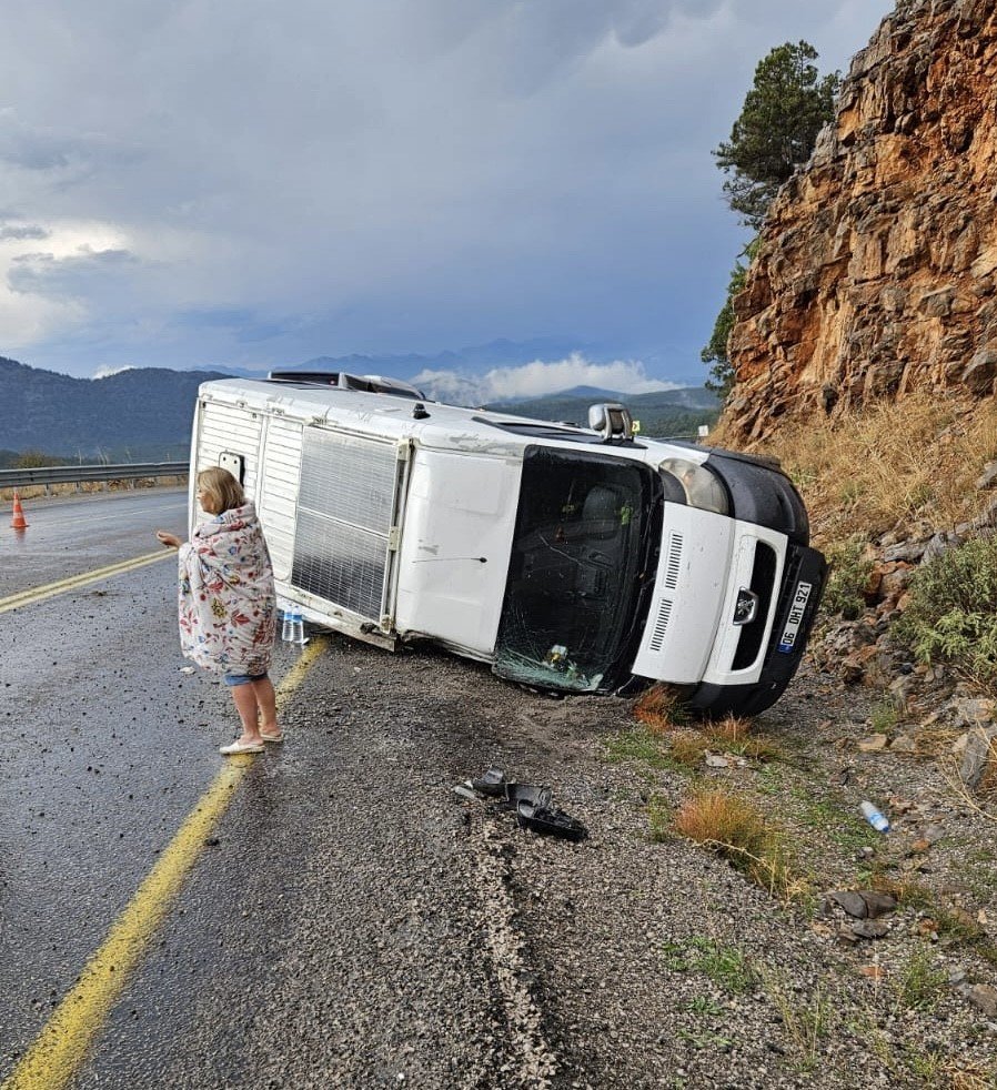 Akseki’de Trafik Kazası: 1 Yaralı