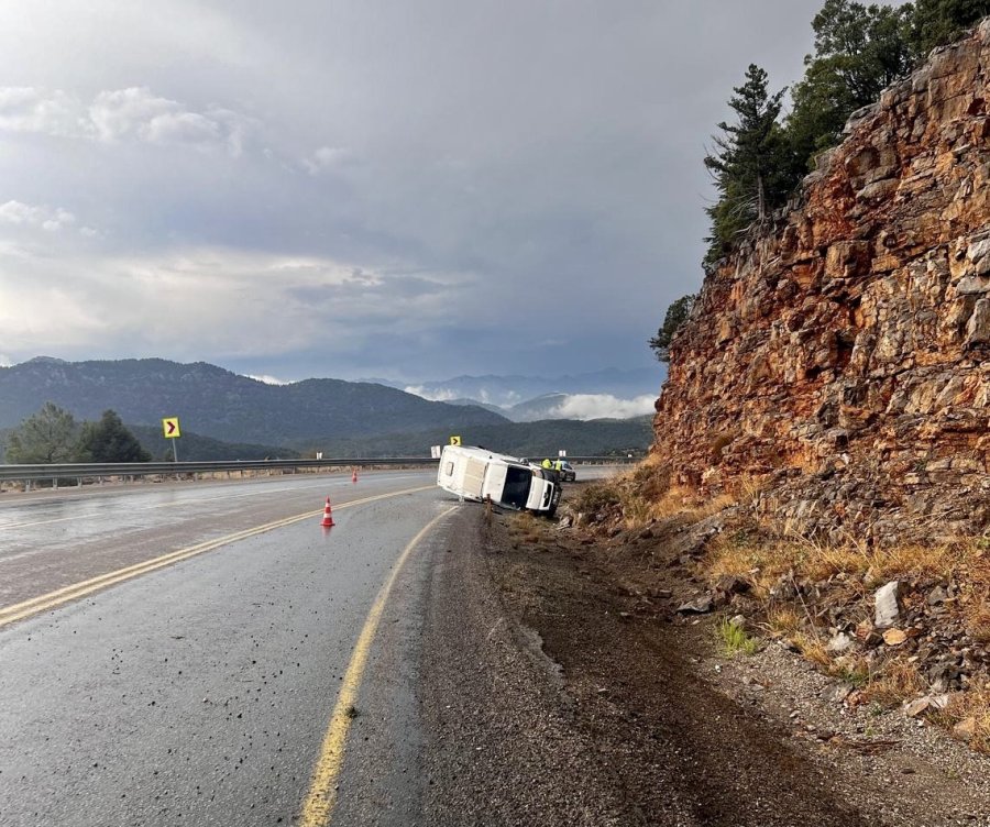 Akseki’de Trafik Kazası: 1 Yaralı