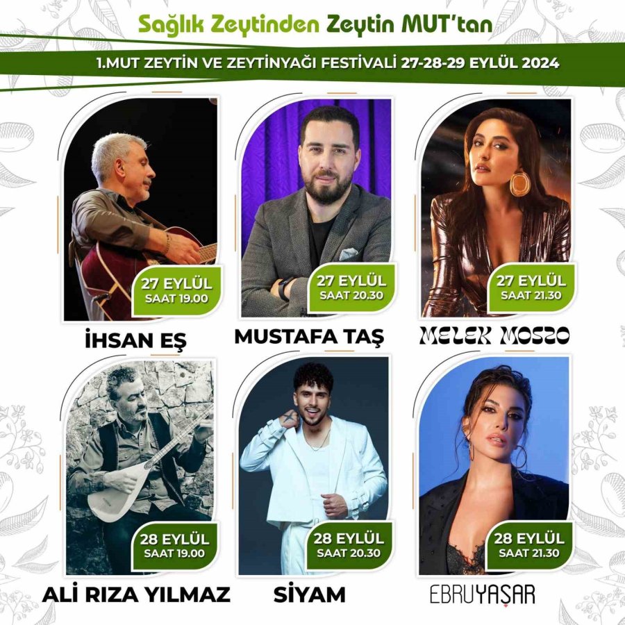 Mut Zeytin Ve Zeytinyağı Festivali 27 Eylül’de Başlıyor