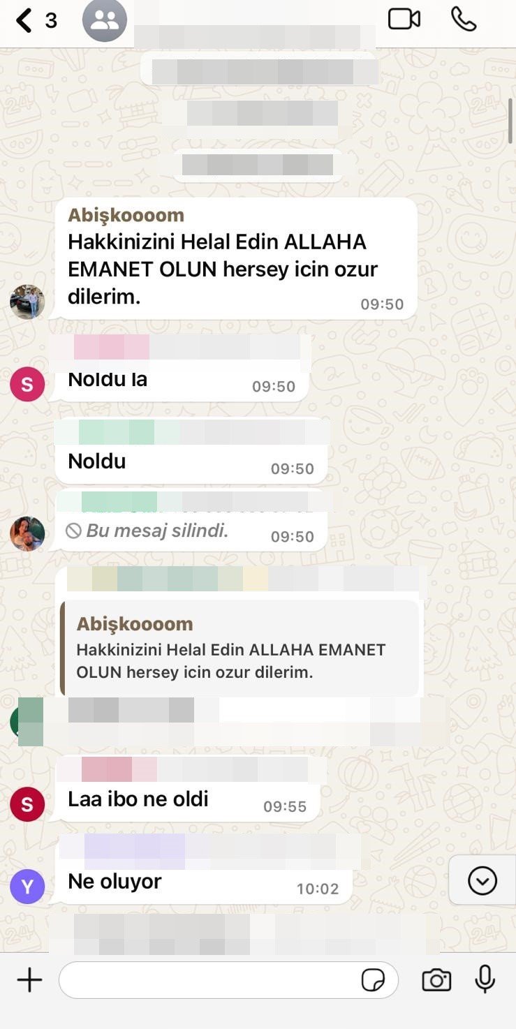 Whatsapp’tan Grup Kurup Vedalaştı, Peçeteye Doğum Ve Ölüm Tarihini Yazıp Ortadan Kayboldu