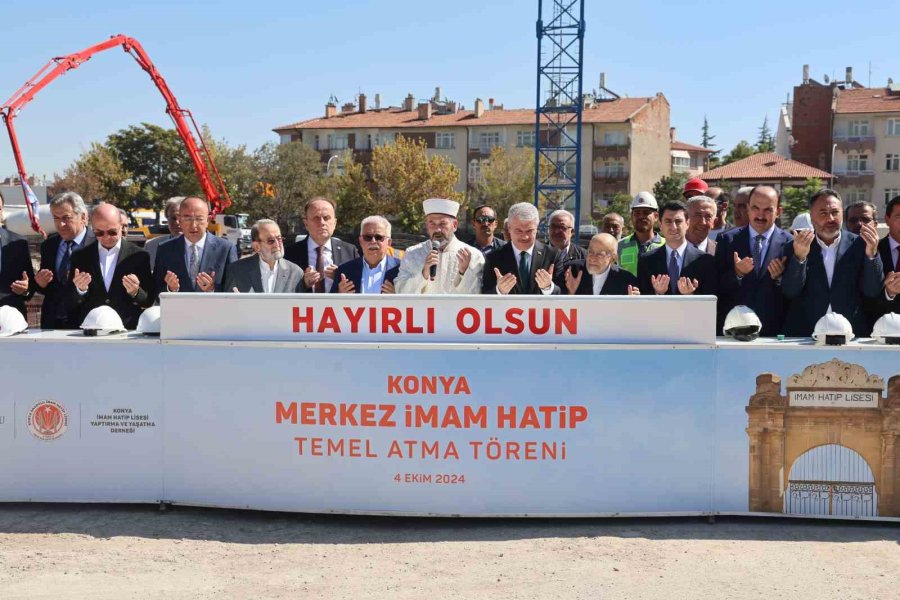 Konya Merkez İmam Hatip Lisesinin Temeli Atıldı