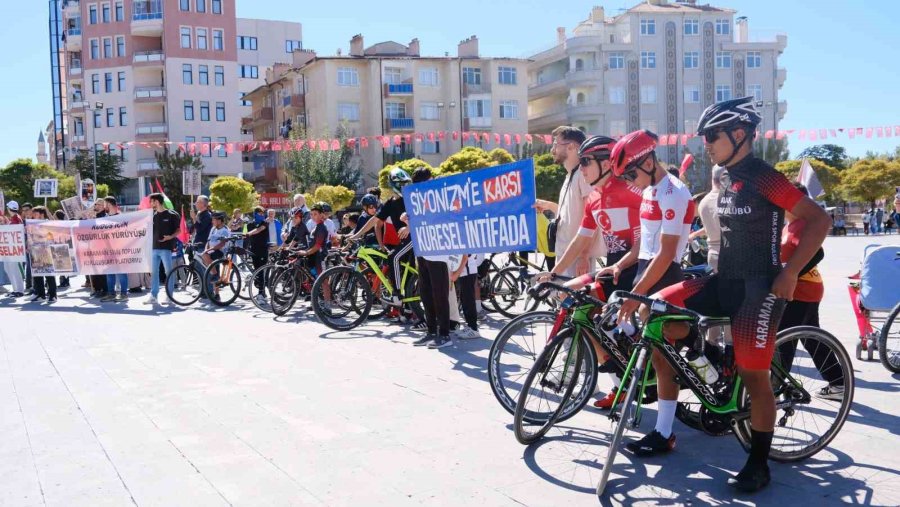 Karaman’da Filistin’e Destek İçin Motor Ve Bisiklet Konvoyu Düzenlendi