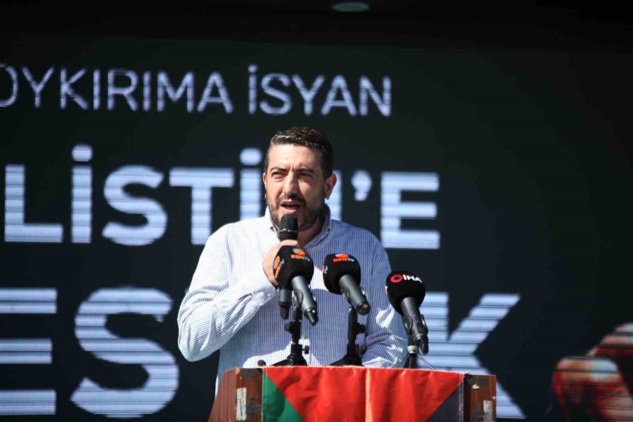 Konya’da ’soykırıma İsyan Filistin’e Destek Yürüyüşü’ Düzenlendi