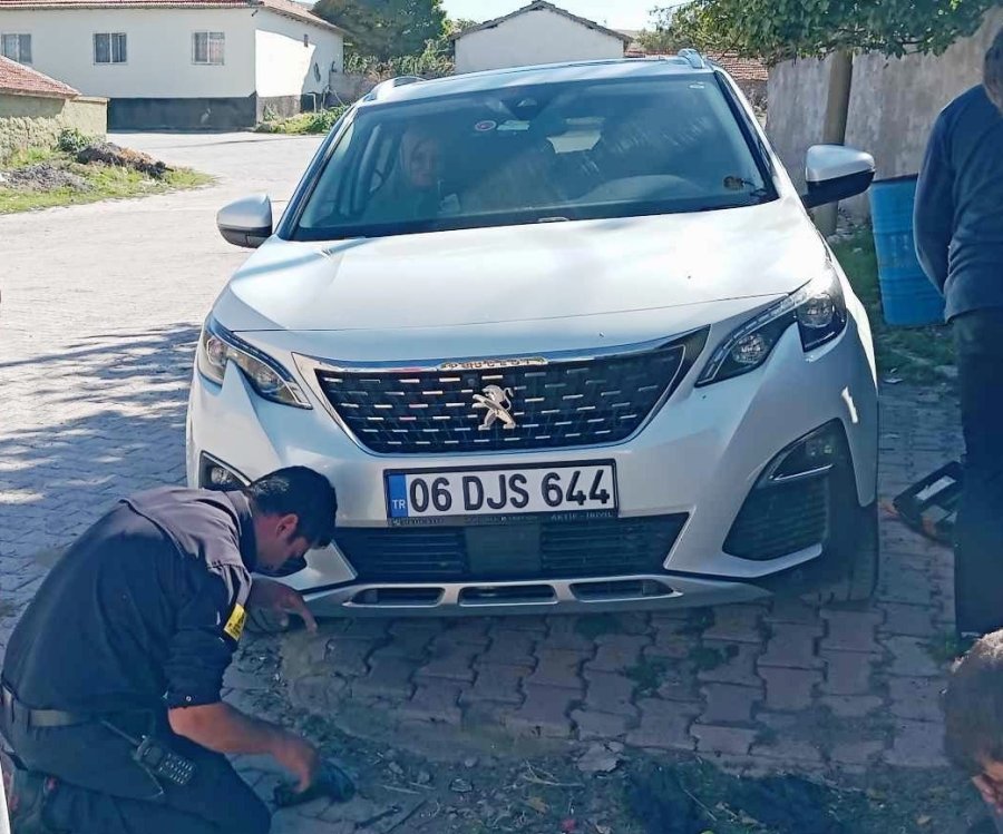 Konya’da Otomobilin Motoruna Sıkışan Kedi Kurtarıldı