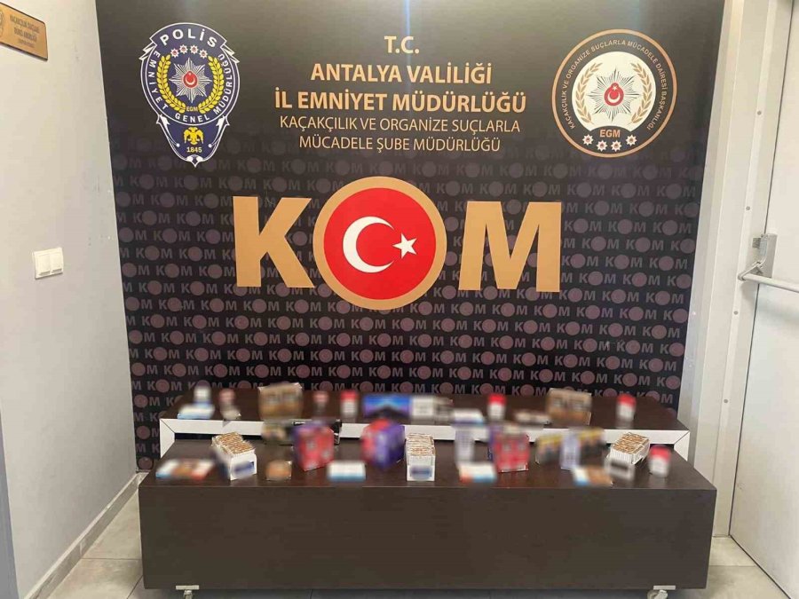 Antalya’da Kaçak Sigara Operasyonu: 3 Tutuklama