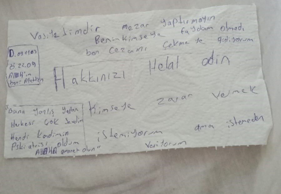 Peçeteye ‘mezar Taşımı Yaptırmayın’ Yazıp Ortadan Kaybolan Gençten Acı Haber