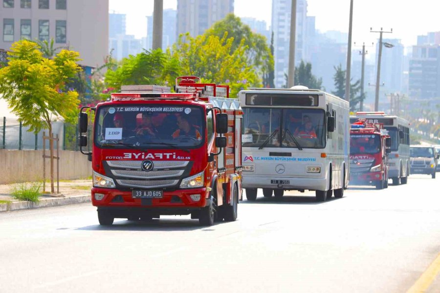 Mersin Büyükşehir Belediyesi’nden Deprem Tatbikatı