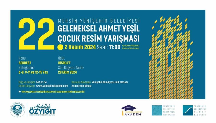 Ahmet Yeşil Çocuk Resim Yarışmasına Başvurular Başladı