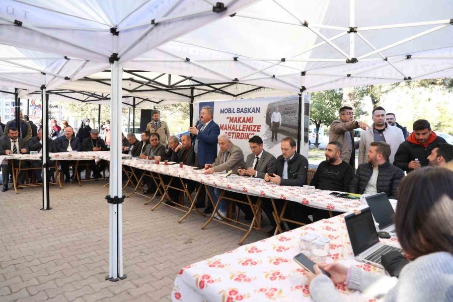 Mobil Başkan Tınaztepe’de İlgiyle Karşılandı