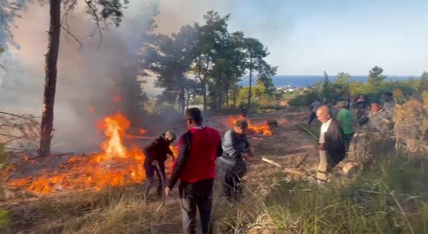 Antalya’da Hava Aracı Ormanlık Alana Düşüp İnfilak Etti