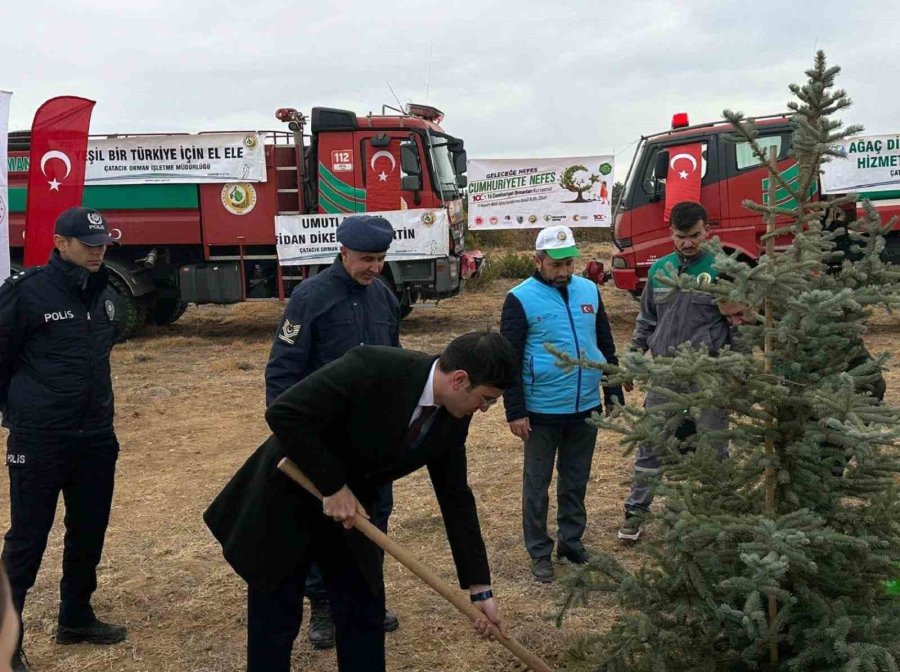 Jandarma Ekipleri Fidan Dikme Etkinliğine Katıldı