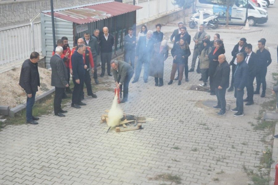 Niğde Sgk’da Yangın Tatbikatı Düzenlendi