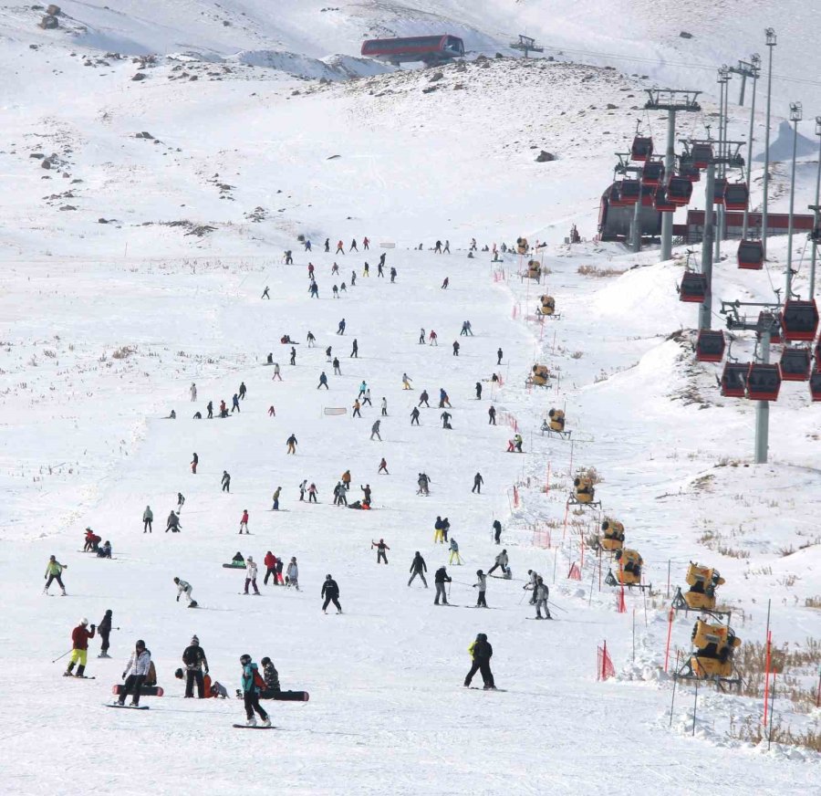 Erciyes’e Hafta Sonu Ziyaretçi Akını