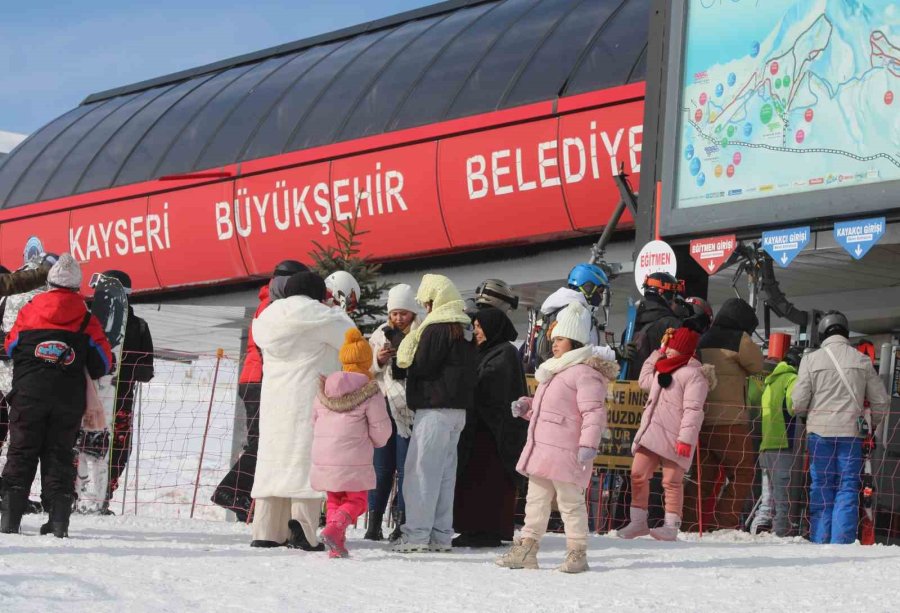 Erciyes’e Hafta Sonu Ziyaretçi Akını