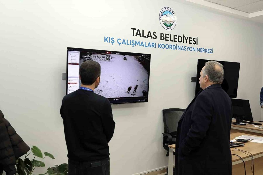 Talas’ta Kar Yağışı 7/24 Takipte