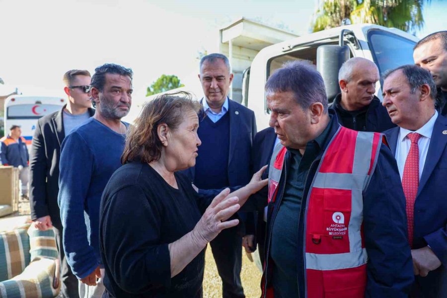 Antalya Büyükşehir Belediye Başkanı Muhittin Böcek’ten Manavgat’a Geçmiş Olsun Ziyareti