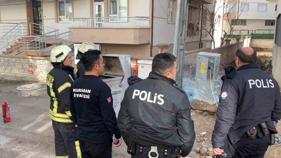 Karaman’da Yanan Elektrik Kabloları Korkuttu