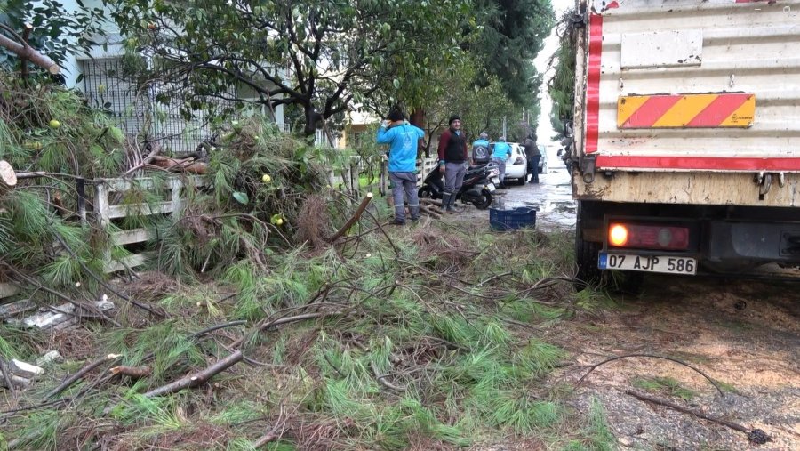 Alanya’da Sağanak Yağışın Etkisi Gündüz Ortaya Çıktı