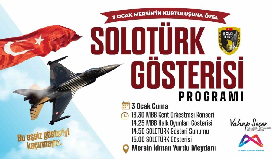 Solotürk, 2025’in İlk Gösteri Uçuşunu Mersin’de Yapacak