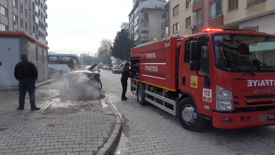 Konya’da Çöp Konteynerinde Yangın